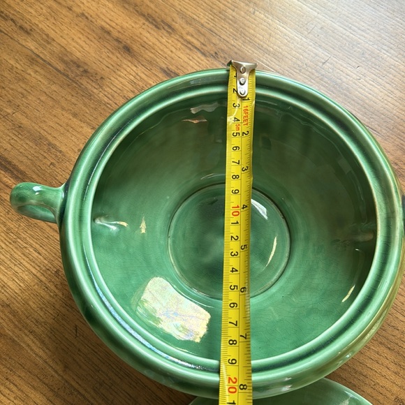 1930’s Petal Green MOUNT CLEMENS large dinner serving wear | rare - Picture 10 of 13